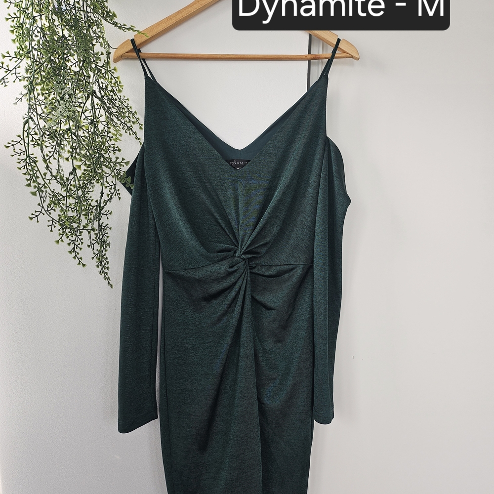 Dynamite Green Bodycon Spaghetti Strap Dress